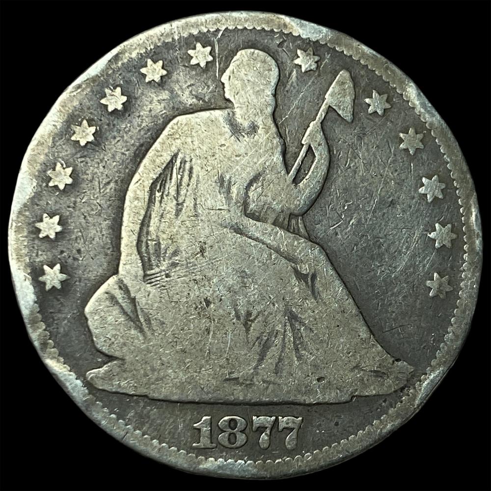 1877 Seated Liberty Half Dollar NICELY CIRCULATED