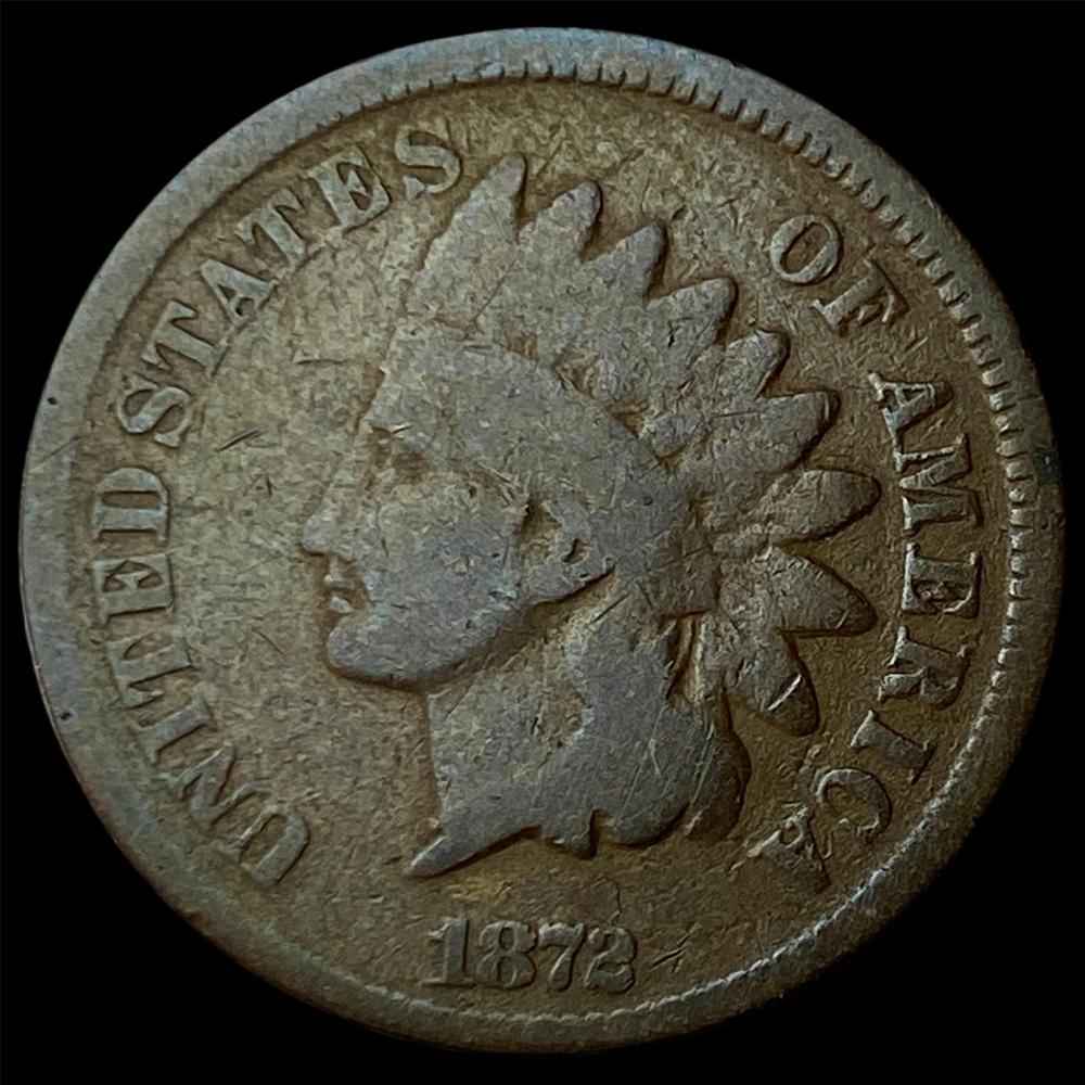 1872 Indian Head Cent NICELY CIRCULATED
