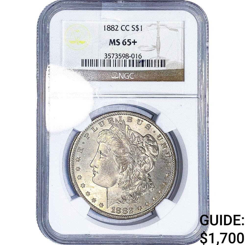1882-CC Morgan Silver Dollar NGC MS65+