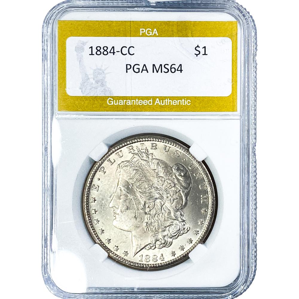 1884-CC Morgan Silver Dollar PGA MS64
