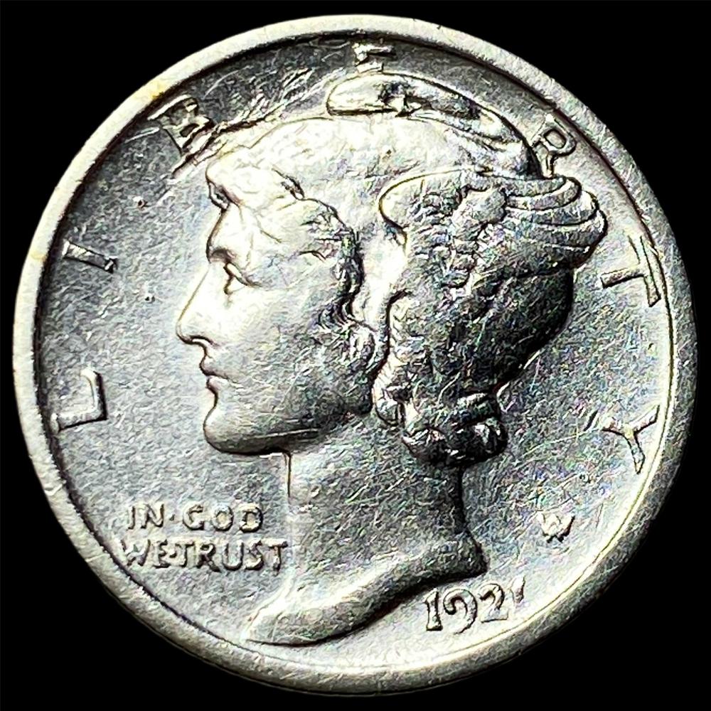 1921 Silver Mercury Dime CLOSELY UNCIRCULATED