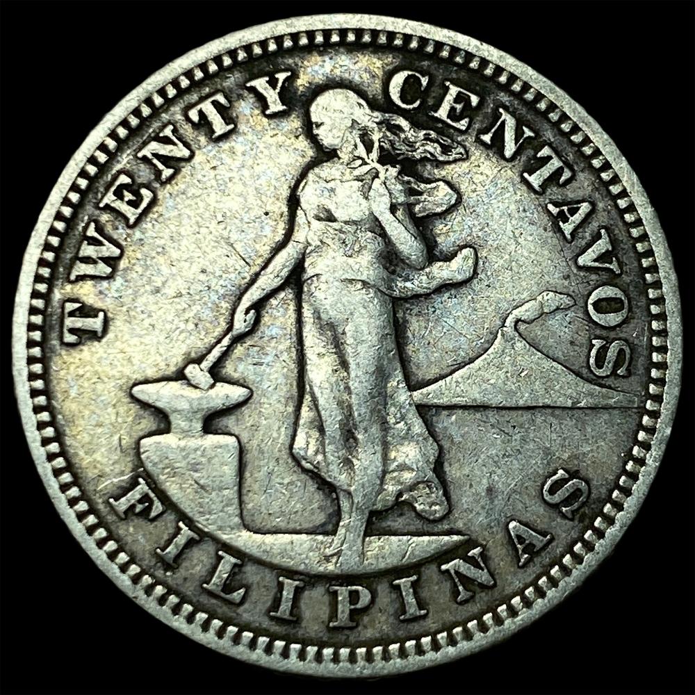 1905S Philippines Silver 20 Centavos