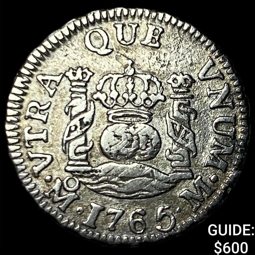 1765-Mo Mexico Charles III Silver 1/2 Real