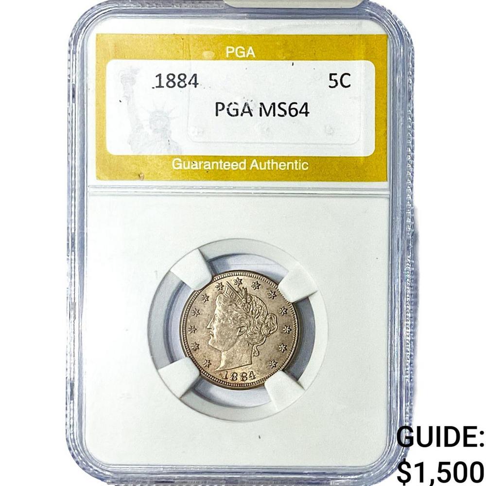 1884 Liberty Victory Nickel PGA MS64