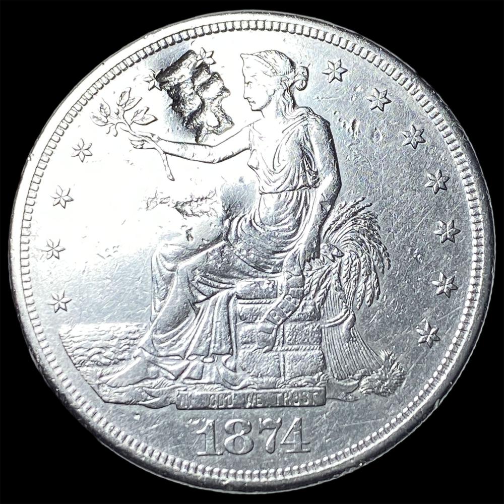 1874-S Silver Trade Dollar HIGH GRADE chopmark