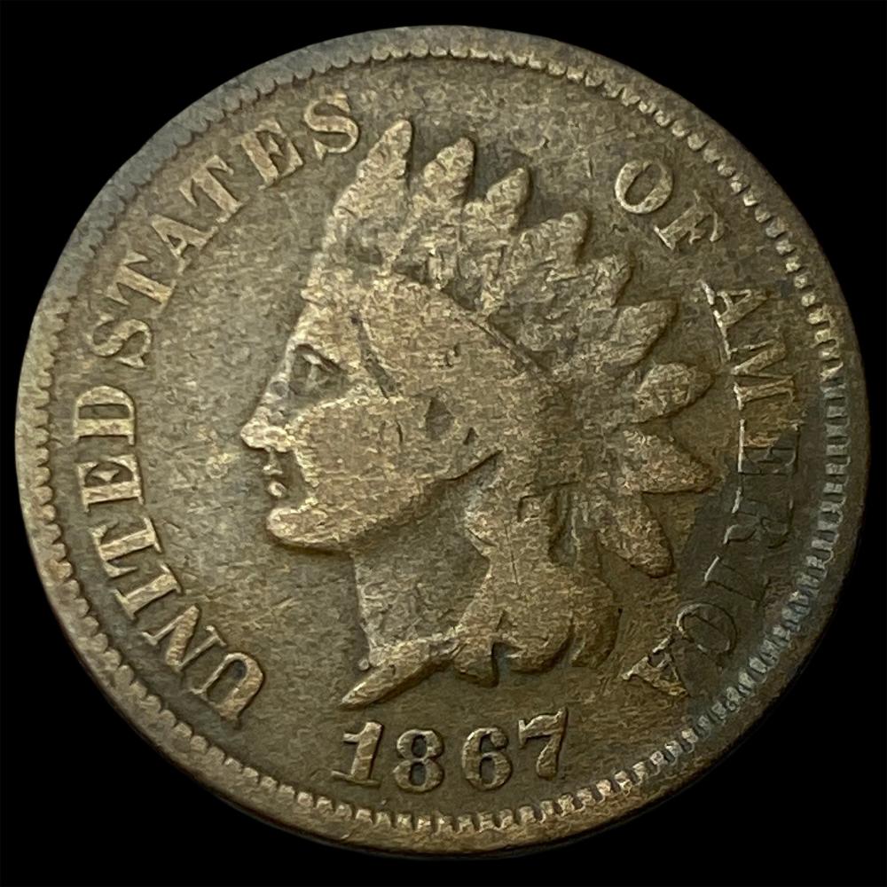1867 Indian Head Cent LIGHTLY CIRCULATED