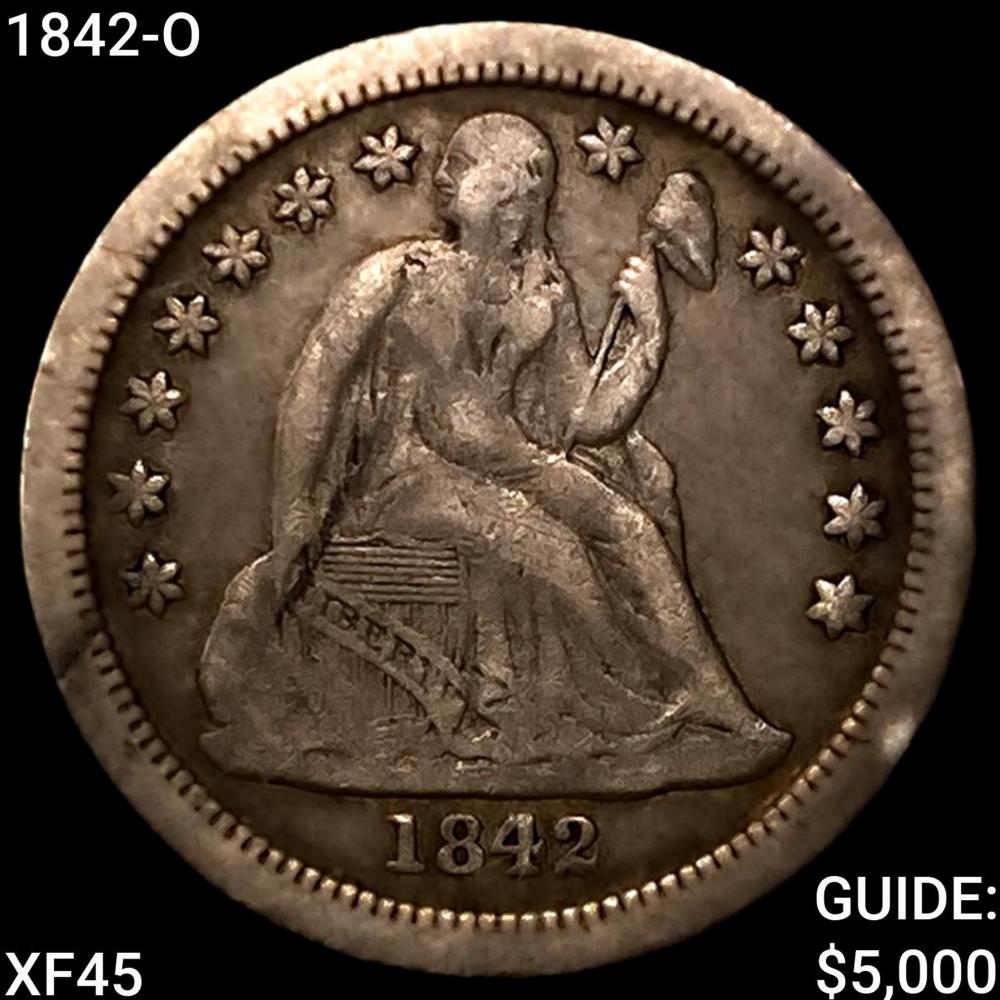 1842-O Seated Liberty Dime NEARLY UNCIRCULATED