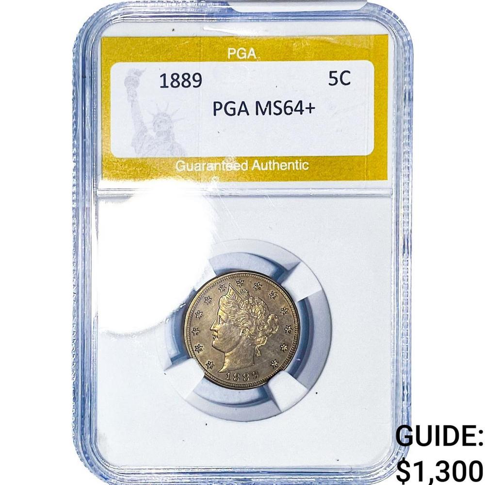 1889 Liberty Victory Nickel PGA MS64+