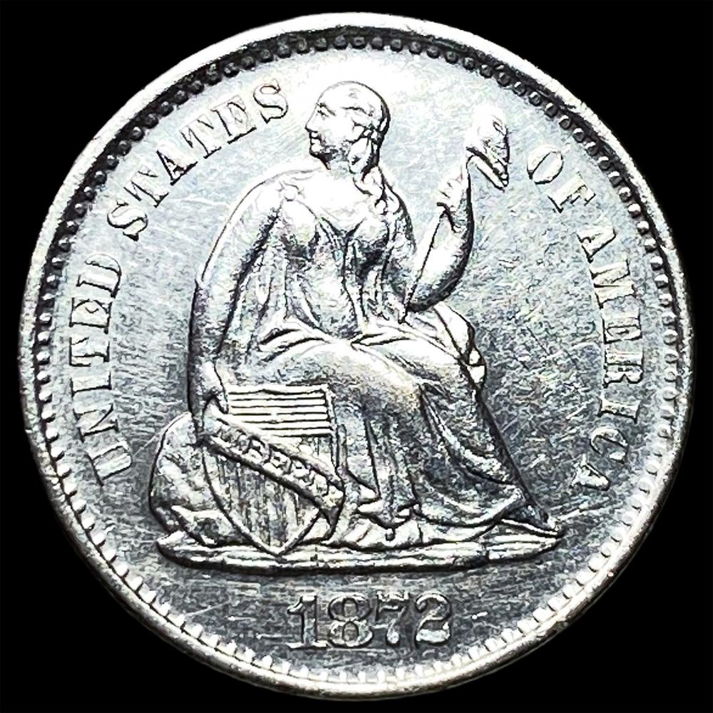 1872-S Silver Seated Liberty Half Dime UNCIRCULATED