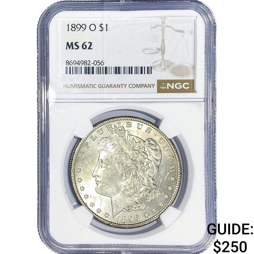 1899-O Morgan Silver Dollar NGC MS62