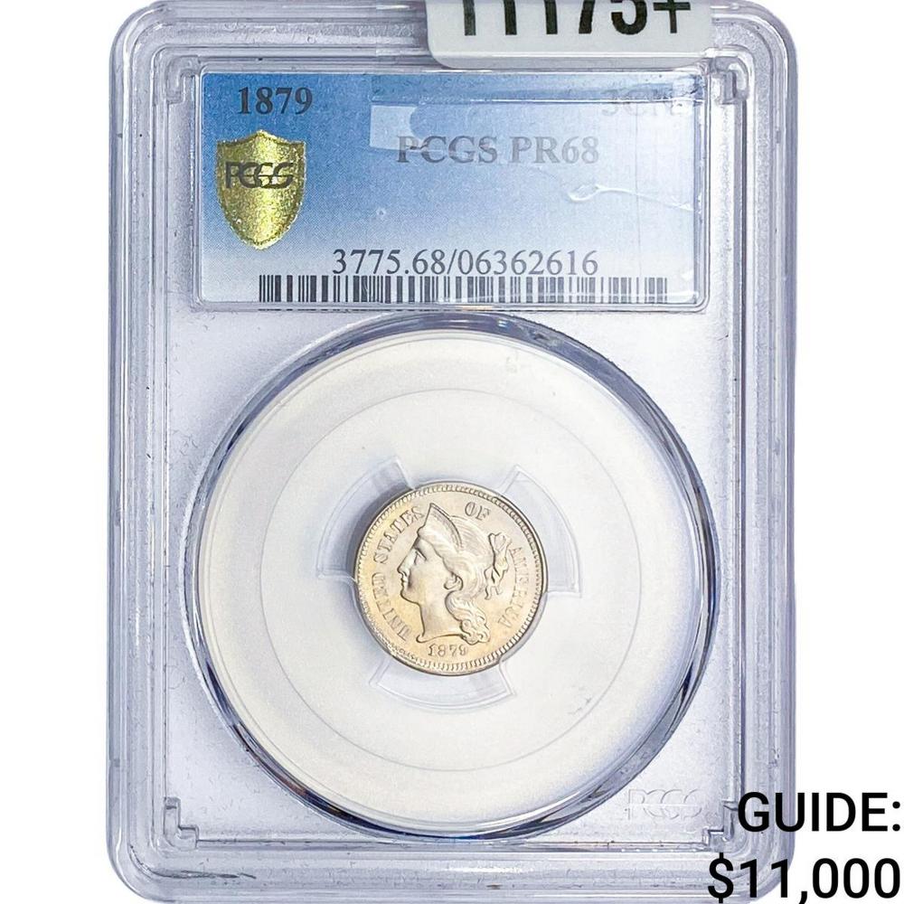 1879 Nickel Three Cent PCGS PR68