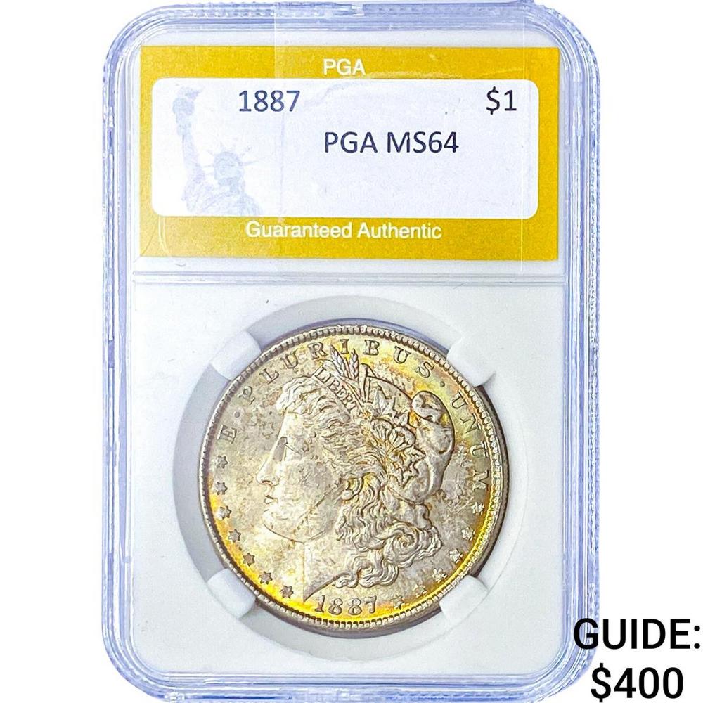 1887 Morgan Silver Dollar PGA MS64