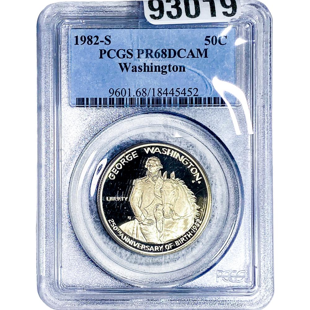1982-S Geroge Washington 250th Birthday Silver 50C PCGS PR68 DCAM