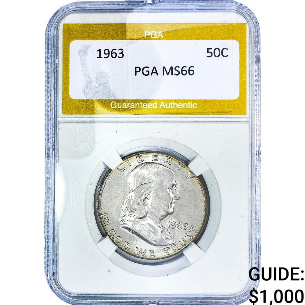 1963 Franklin Half Dollar PGA MS66