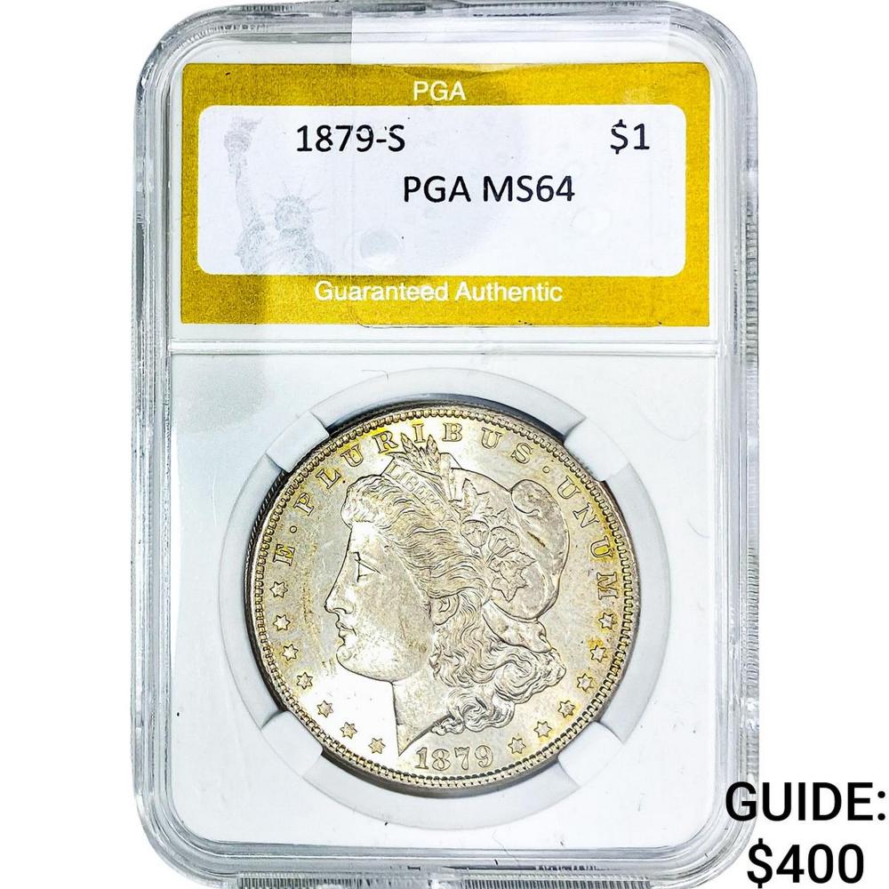 1879-S Morgan Silver Dollar PGA MS64