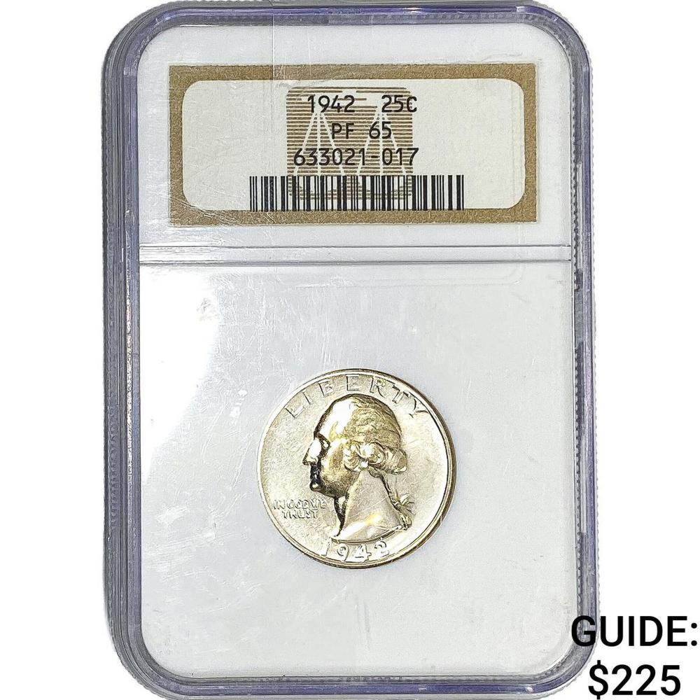 1942 Washington Silver Quarter NGC PF65
