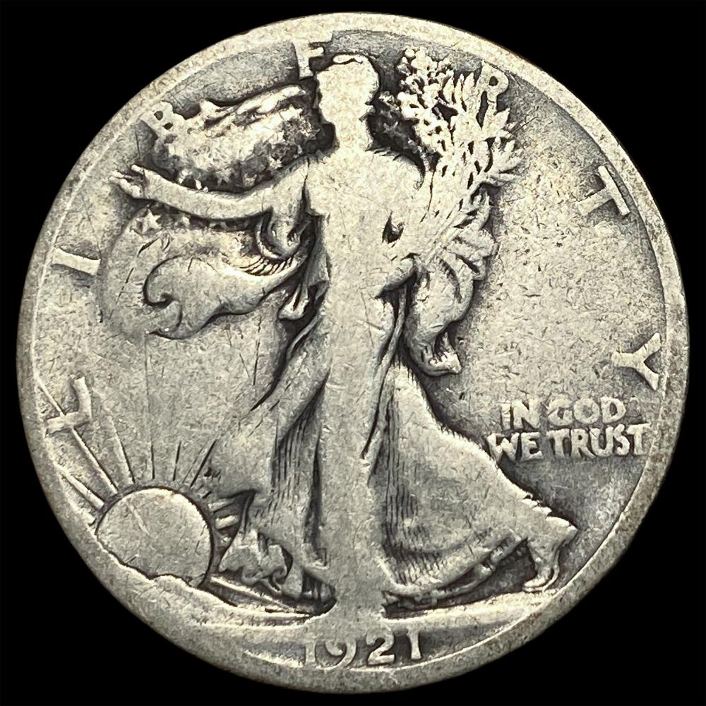 1921-S Silver Walking Liberty Half Dollar LIGHTLY CIRCULATED