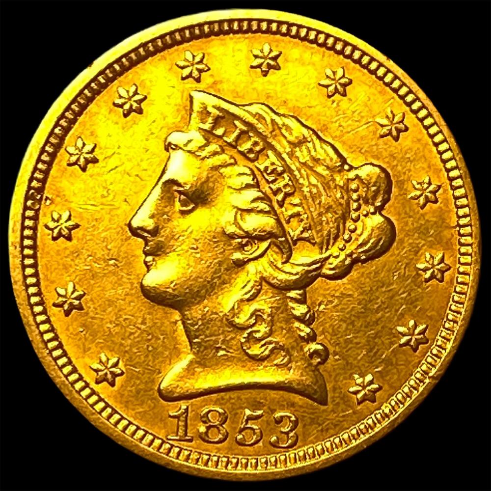 1853 Liberty Head Gold $2.50 Quarter Eagle CHOICE AU