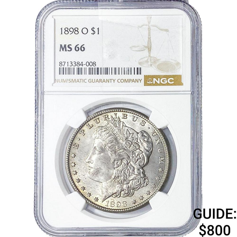 1898-O Morgan Silver Dollar NGC MS66