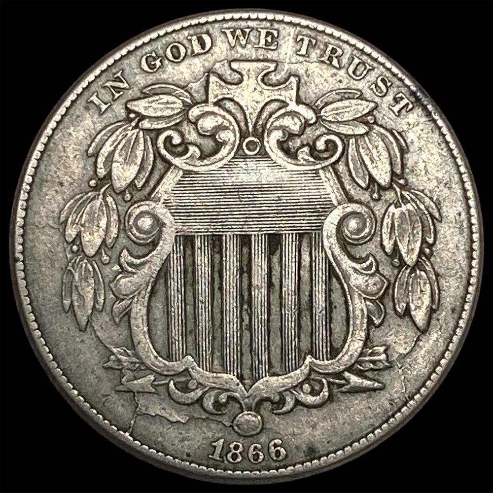 1866 Shield Nickel NEARLY U... image