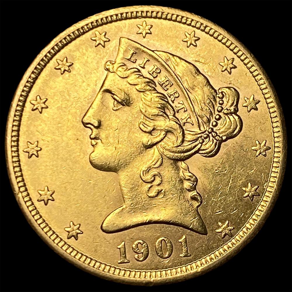 1901-S Gold $5 Liberty Head... image