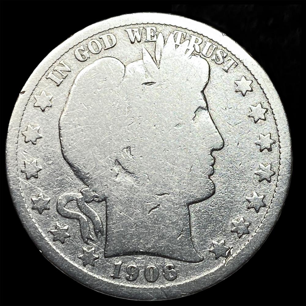 1906-O Silver Barber Half Dollar NICELY CIRCULATED