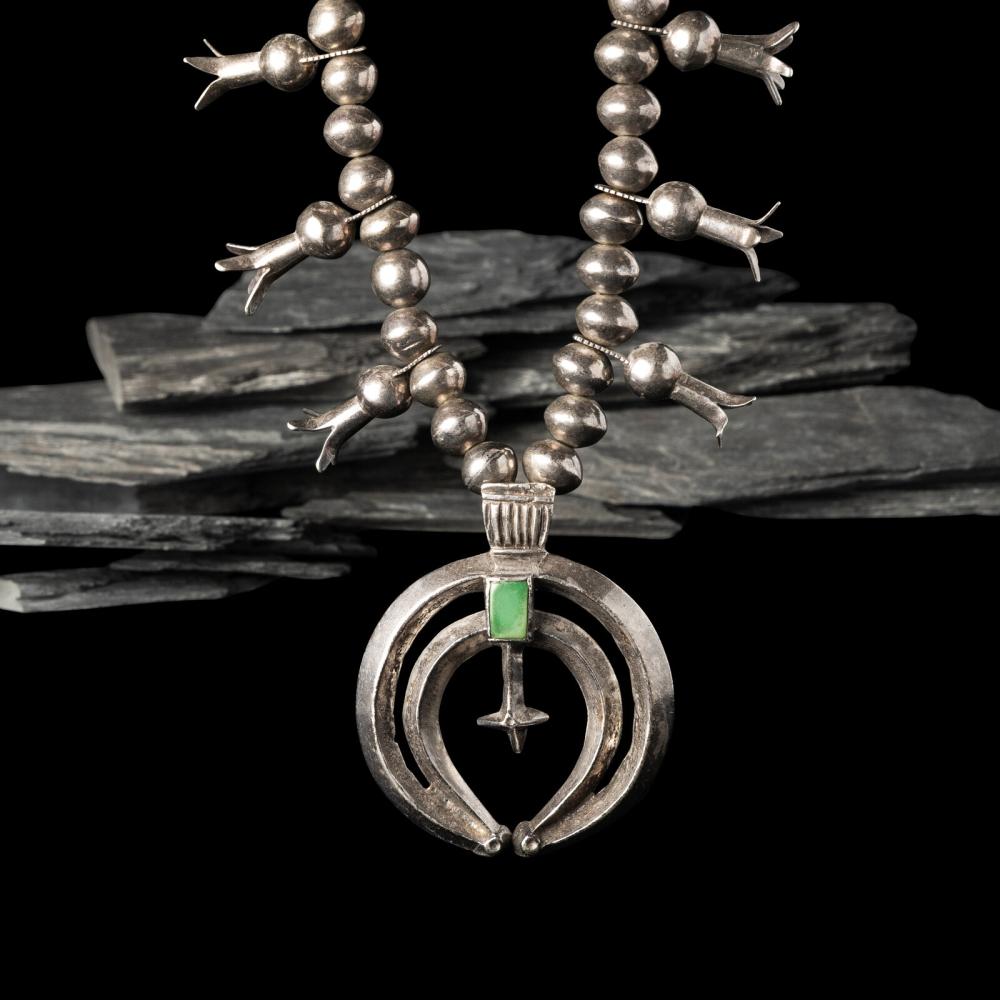 Navajo Squash Blossom Necklace