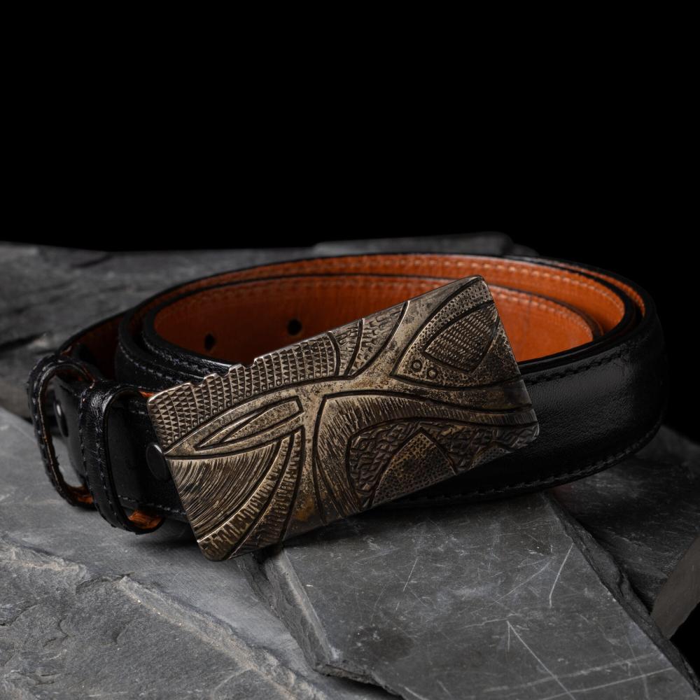 Jared Chavez (San Felipe, b. 1976) Abstract Silver Belt Buckle