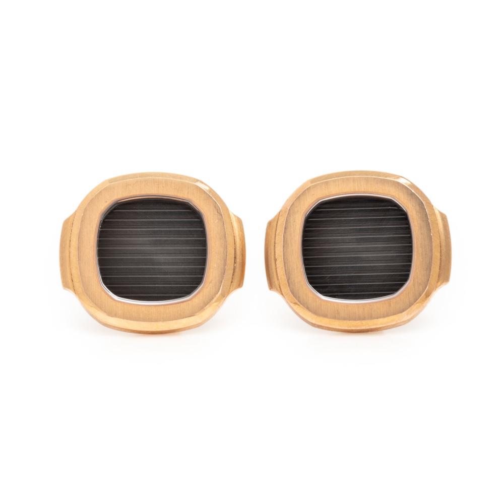 Patek Philippe, Yellow Gold 'Nautilus' Cufflinks, Large