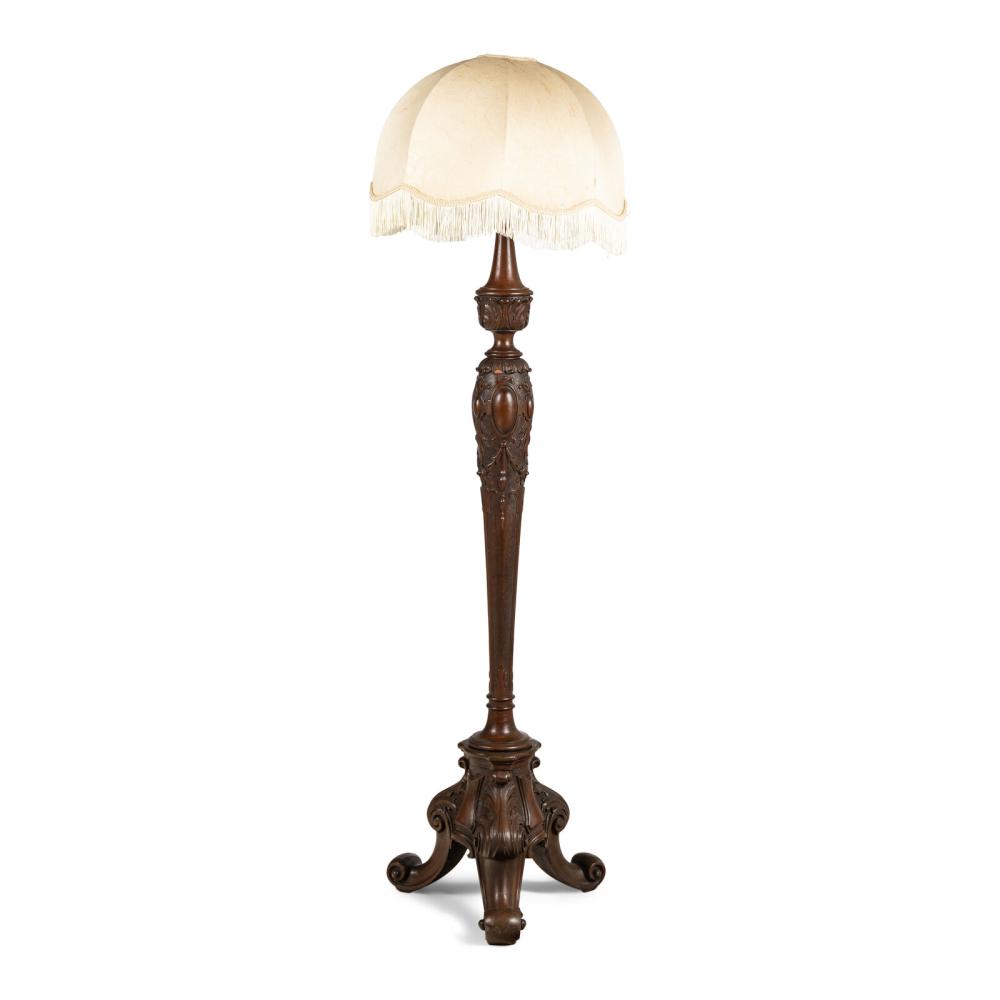 A Louis XV Style Carved Floor Lamp