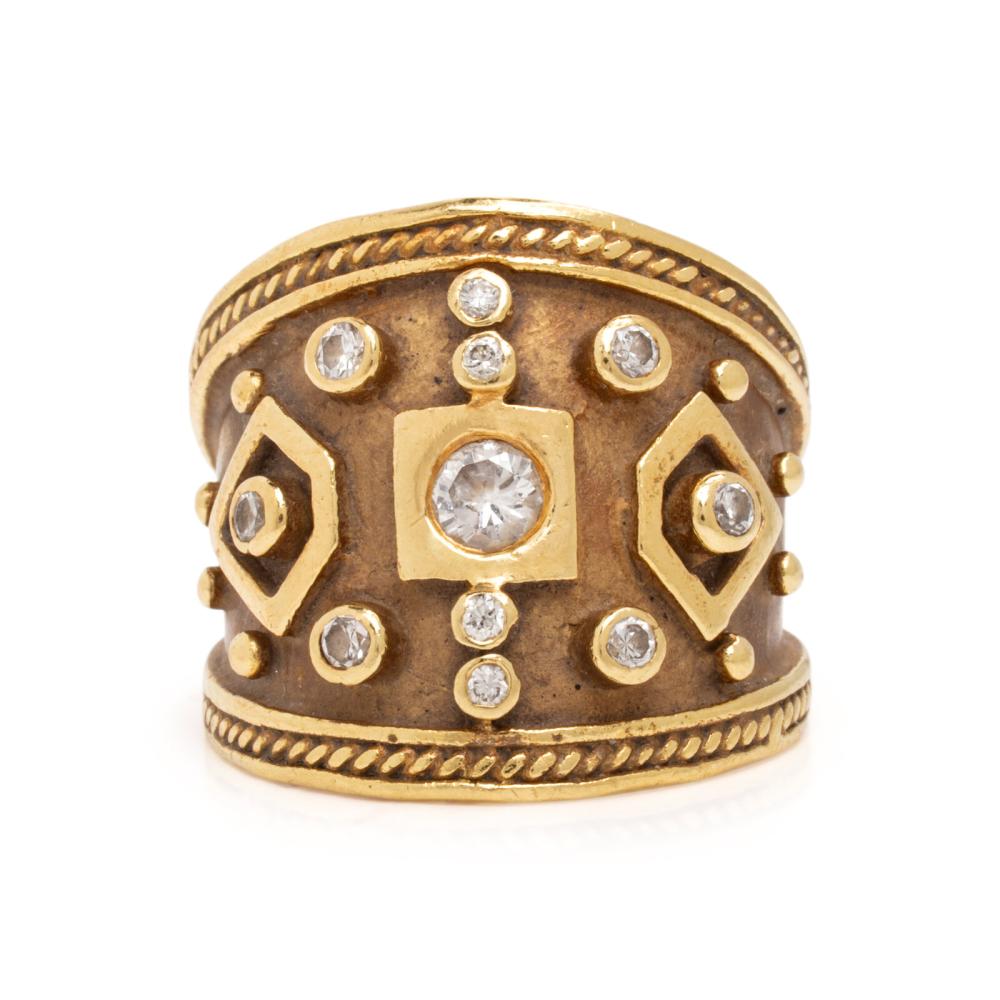Yellow Gold and Diamond Ring