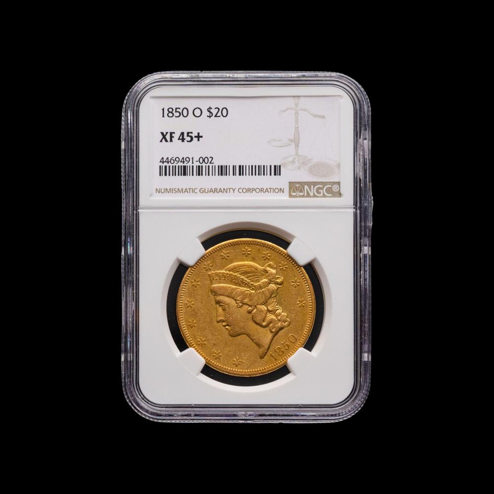 An 1850-O Liberty Head $20 ... image