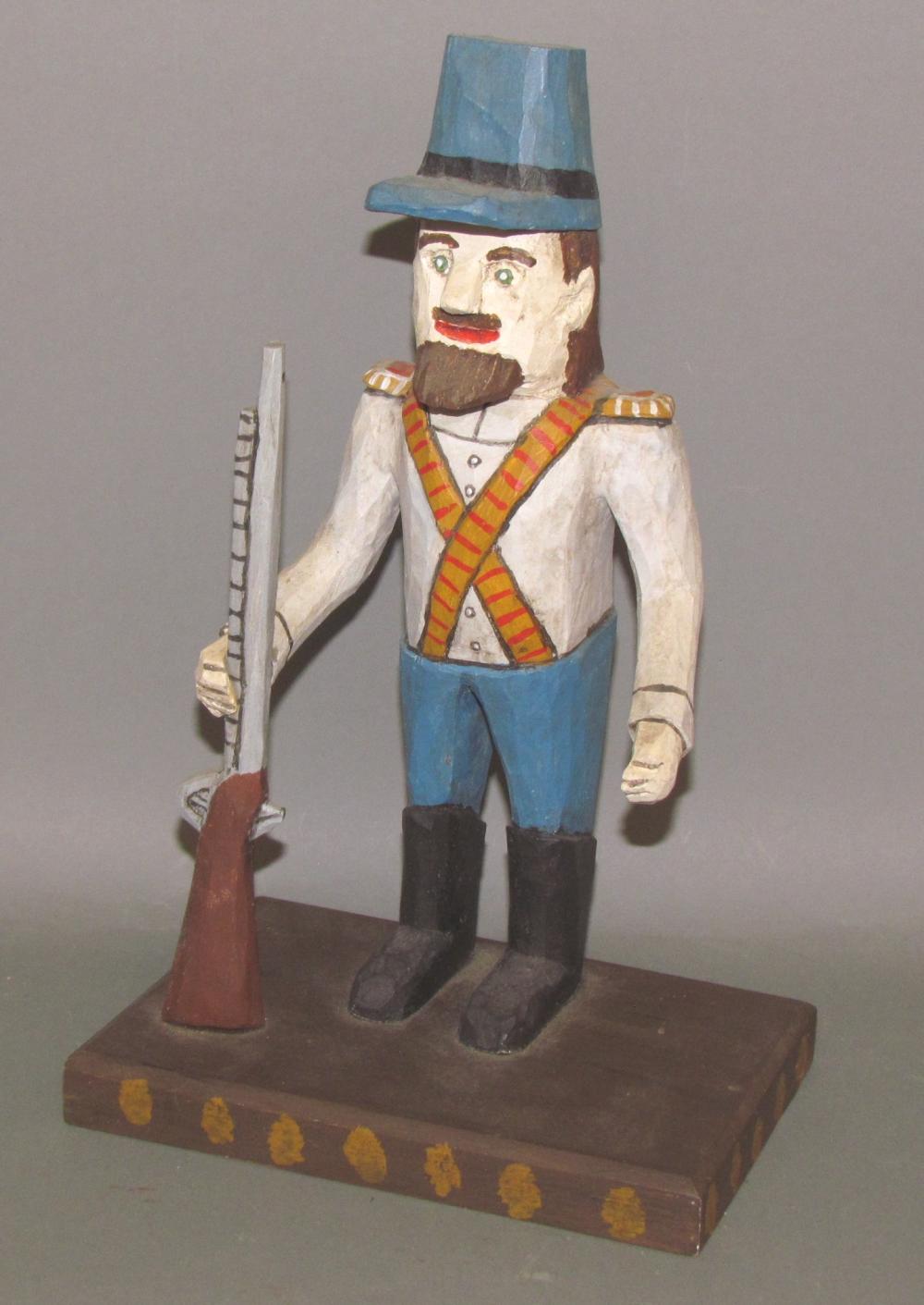 Folk art carved Civil War S... image