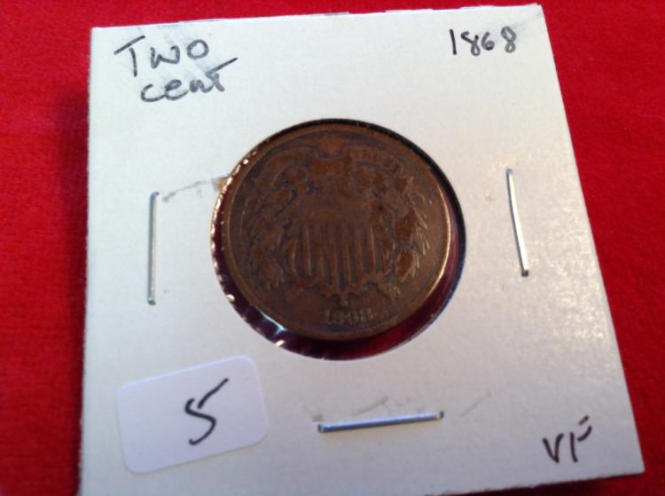 1868 II Cent VF image
