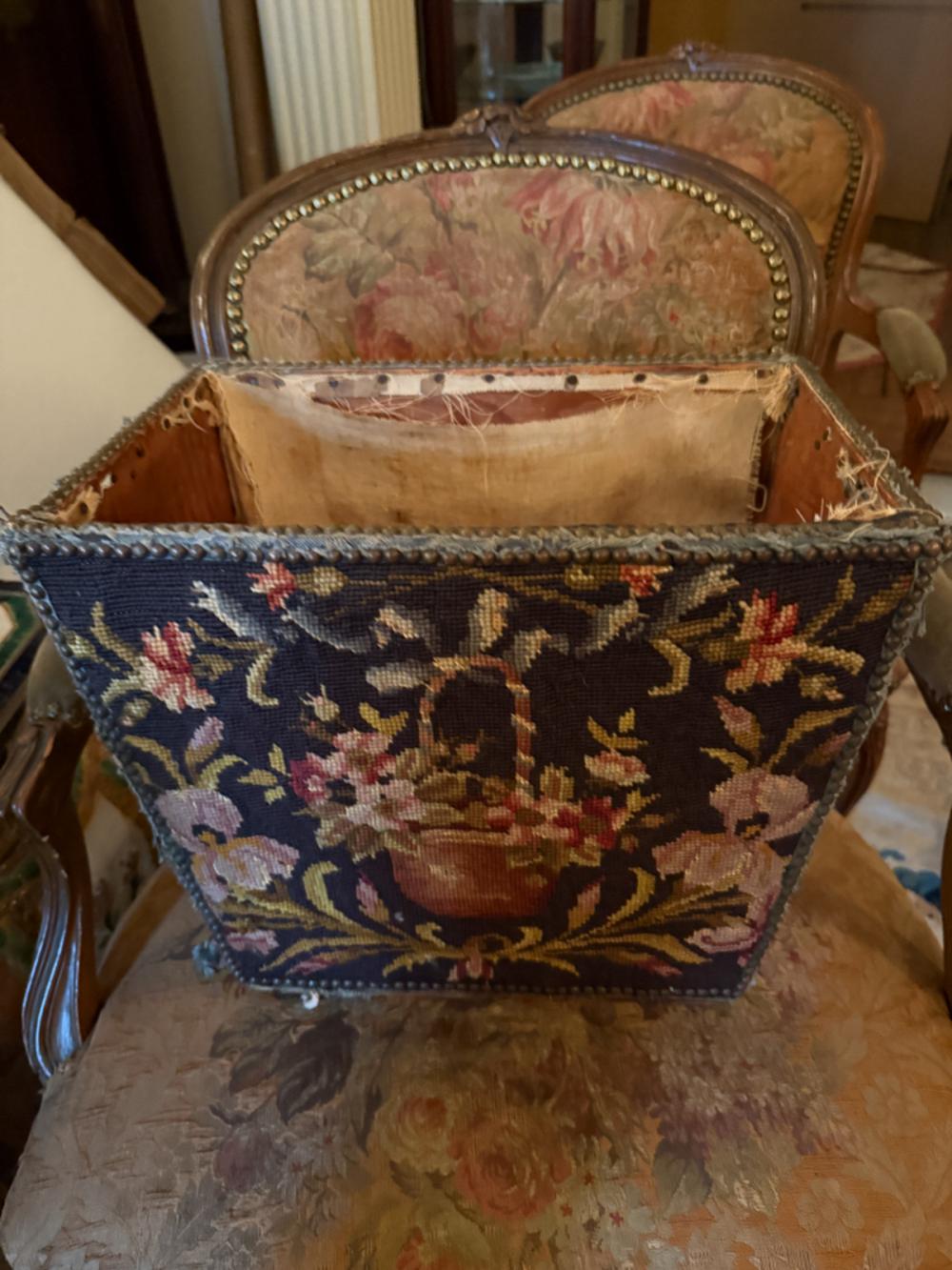 Antique Needlework Waste Ba... image