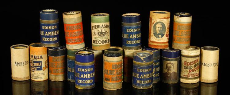 Lot of 20 Edison Blue Amber... image