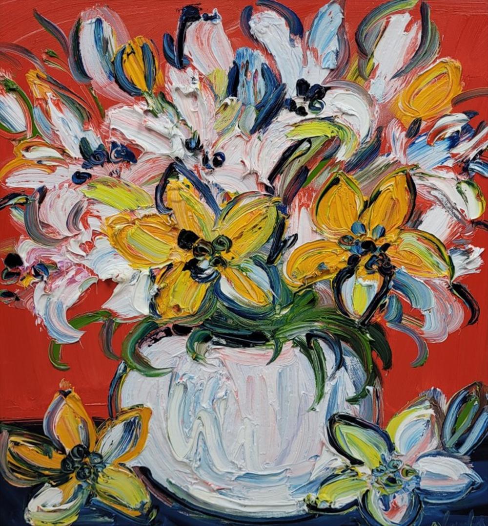Nada Herman (1965-) “Lily Bouquet” Acrylic
