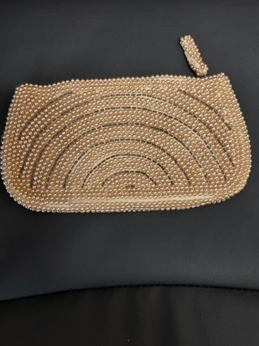 Faux pearl coin purse image