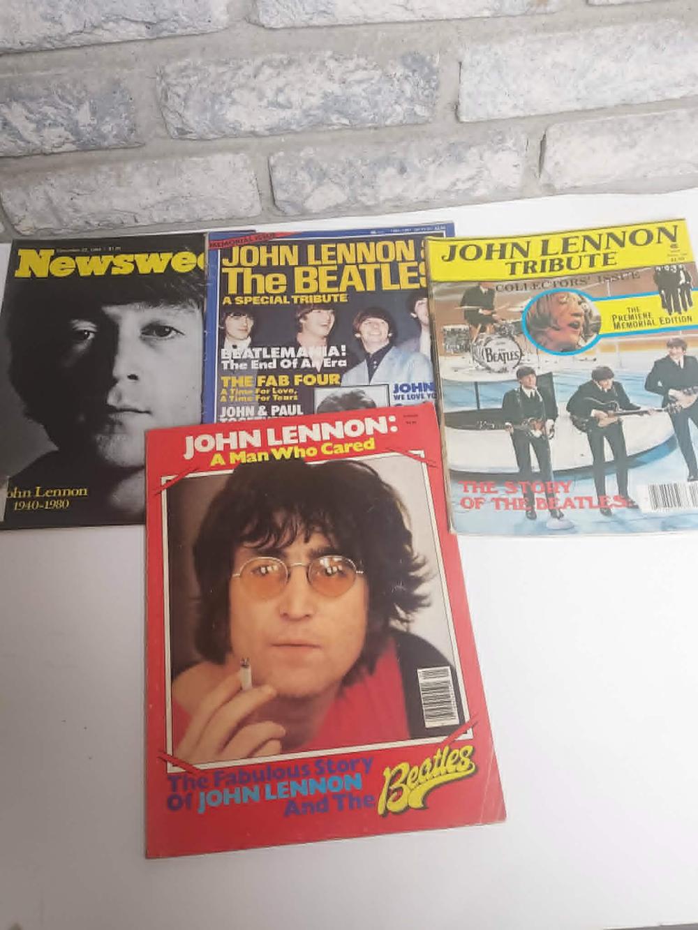 4 different 1980 John Lennon tribute periodicals