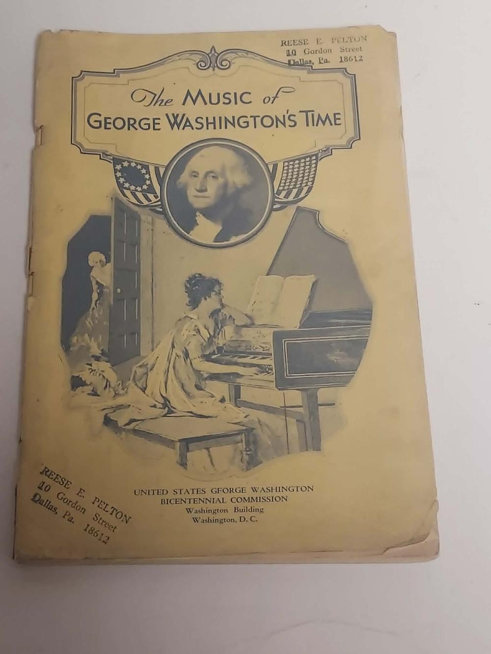 1931 The Music Of George washington's Time booklet