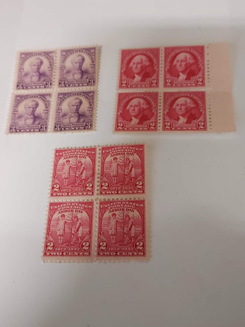 MH unused 1930s US plate blocks
