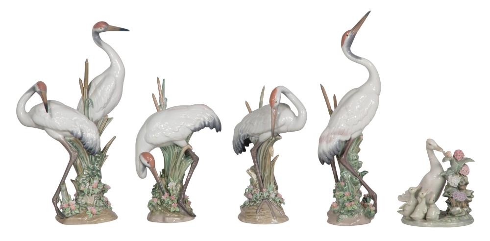 Lladro Porcelain Crane Assortment