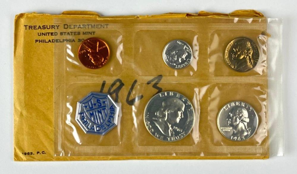 1963 US Mint Philadelphia Coin Proof Set