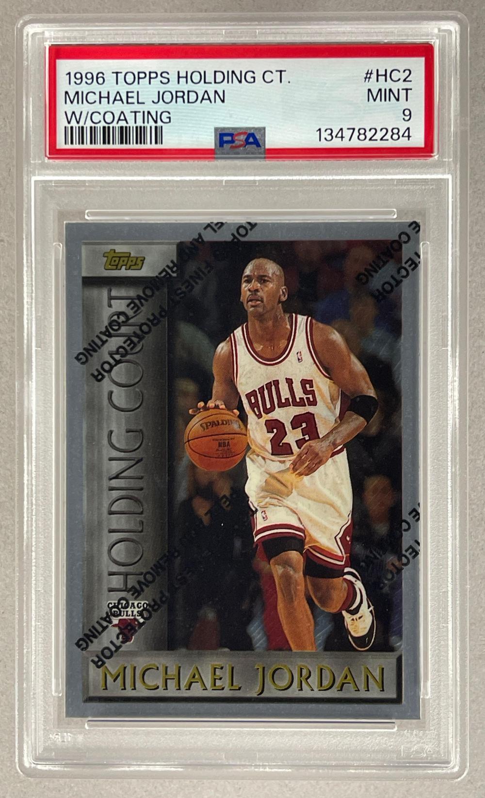 1996 Topps Holding Court with Coating Michael Jordan #HC2 PSA 9