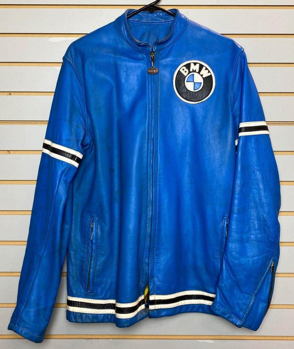 Bid Now: Bates Blue BMW Leather Jacket - January 6, 0122 9:00 AM CST