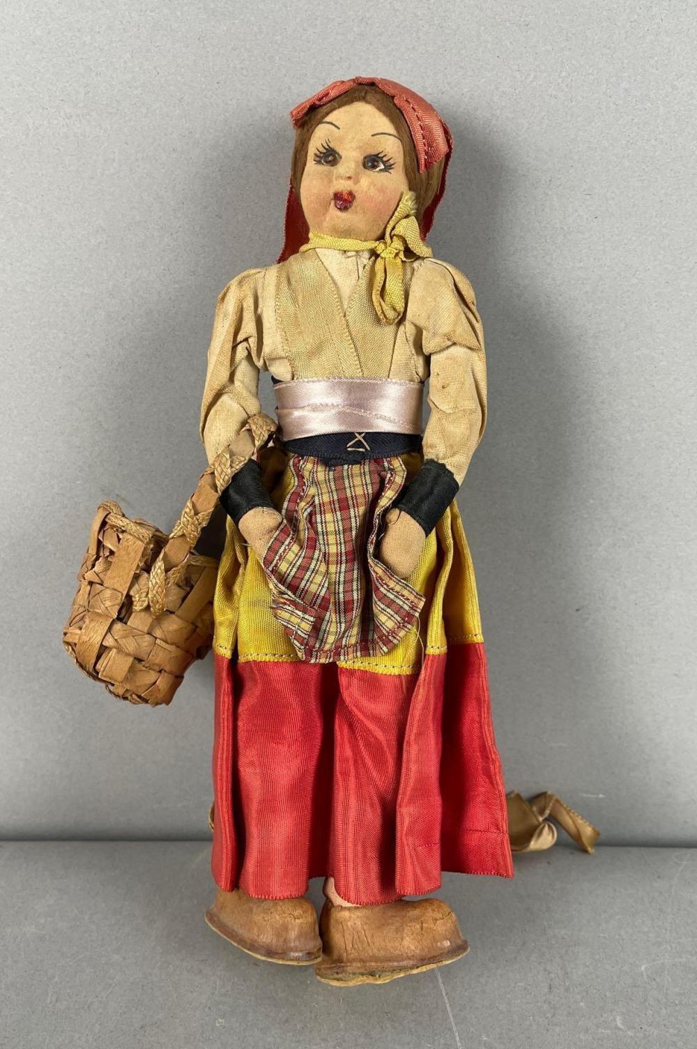 Vintage European Cloth Souvenir Doll