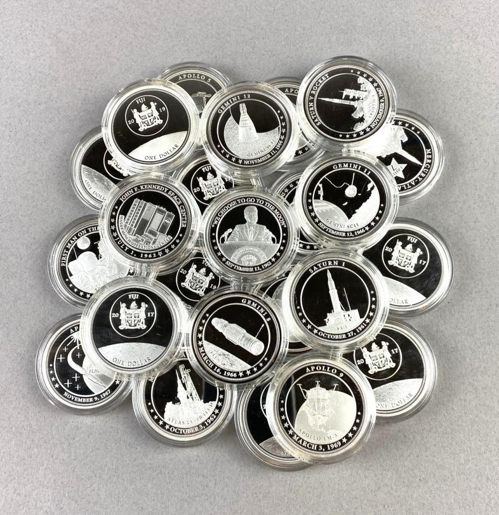 Group of Assorted Fuji $1 Space Exploration Commemorative Rounds
