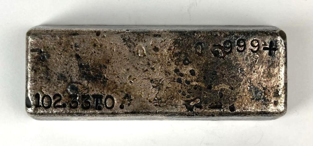 Vintage 102.33 oz 999 Silver Ingot/ Bar