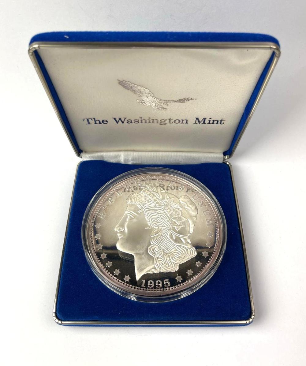 1995 The Washington Mint Morgan Design 8 oz .999 Fine Silver Round