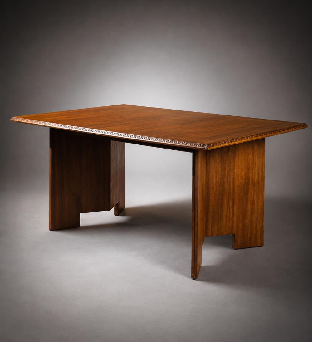 Frank Lloyd Wright Taliesin dining table, c. 1955 Heritage Henredon USA